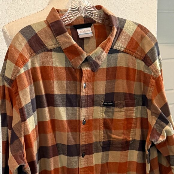 COLUMBIA Men's Flannel Plaid Shirt XXL - Picture 7 of 7